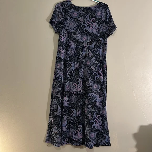 EUC blue, black, purple Croft & Barrow dress size XL - Picture 2 of 7